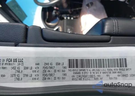 2015 Jeep Grand Cherokee Laredo z USA, uszkodzony, nr VIN 1C4RJFAGXFC159215